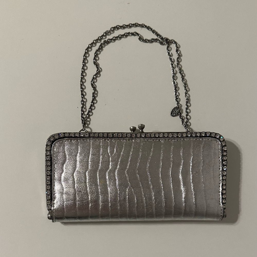 Clara Kasavina Swarovski Crystal Embellished Clutch With Chain Strap Vintage